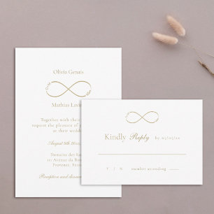 Einmalige Liebe-Monogram-Elegant-Hochzeit RSVP Karte