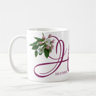 Einmalige Rosa-Blütenbezeichnung für Heather Kaffeetasse