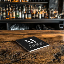 Einmalige Schwarz-Personalisiert-Familie Steinuntersetzer