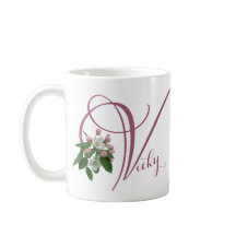 Einmalige Vicky Name Monogramm niedlich rosa Blüte