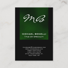 Einmalige Visitenkarte in schwarz-grün