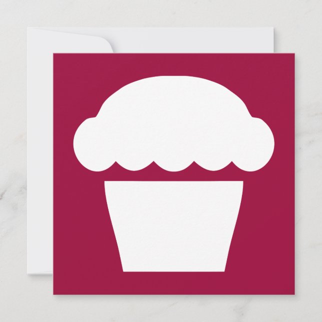 Einmaliger Kuchen/Muffin Einladung (Vorderseite)