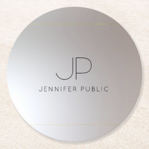 Einmaliges Gold Silver für das benutzerdefinierte  Runder Pappuntersetzer