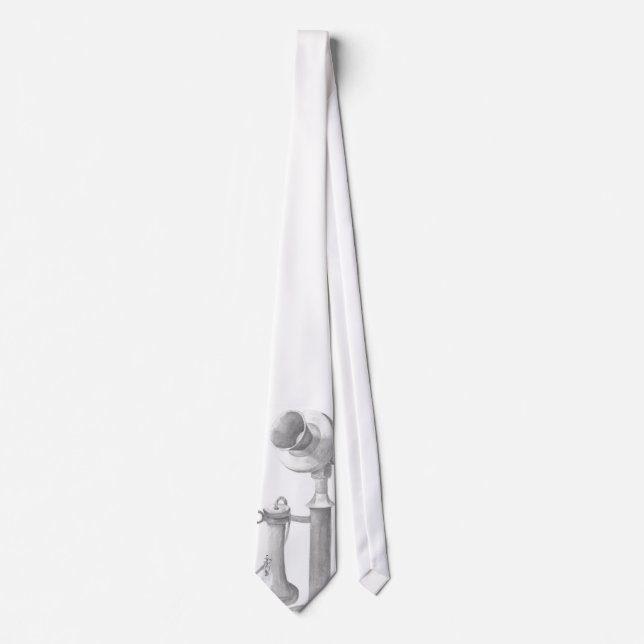 Einmaliges, handgezeichnetes antikes Telefon zeich Krawatte (Vorderseite)