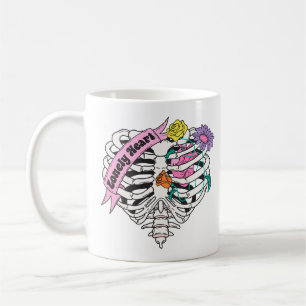 Einmaliges Herzskelett Anti Valentine Kaffeetasse