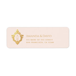 Einmaliges Hochzeitrosa Imitate Gold Vintages Wapp