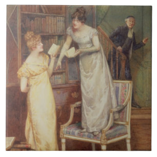 Einmischende Augen, 1901 (w/c erhöht mit Weiß) Fliese