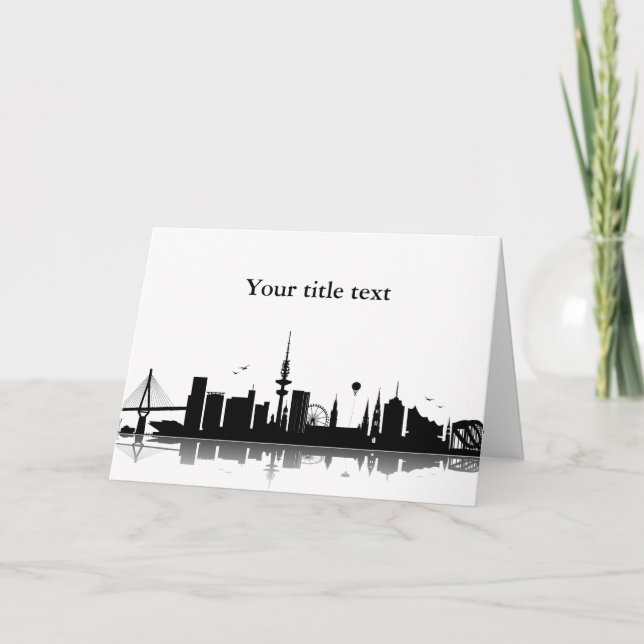 Einmit Hamburg Skyline Karte (Vorderseite)