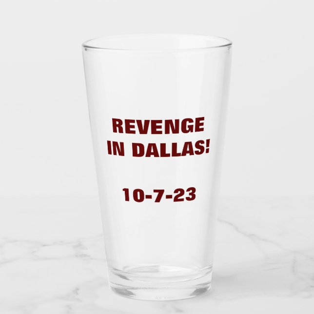 EINNAHMEN IM DALLAS-Glas-Cup Glas (Vorderseite)