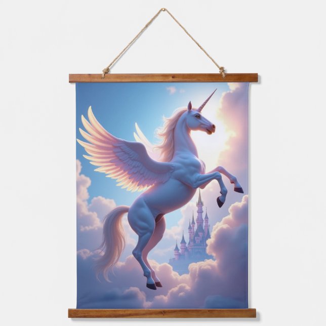 Einpolige Wandtapete aus Holz Wandteppich Mit Holzrahmen (Vorderseite)