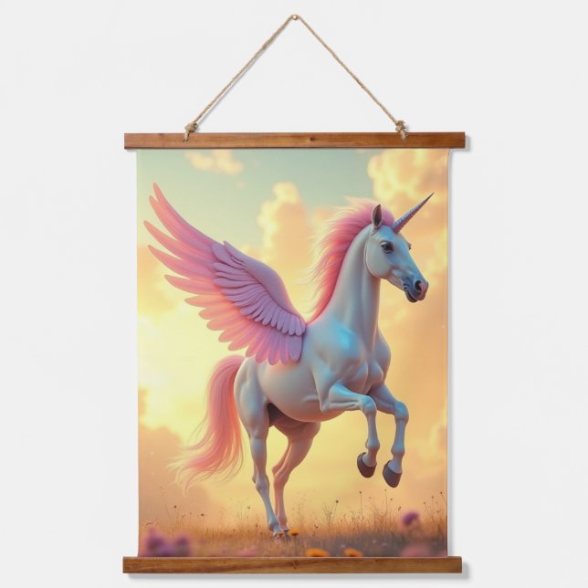 Einpolige Wandtapete aus Holz Wandteppich Mit Holzrahmen (Vorderseite)