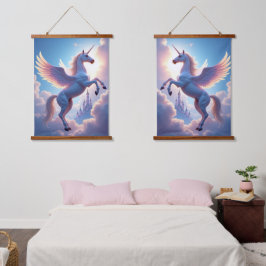 Einpolige Wandtapete aus Set mit Holzdeckenplatte Wandteppich Mit Holzrahmen