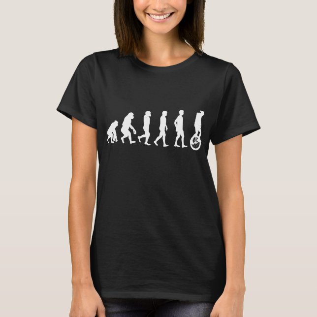 Einrad-Evolution Fahrrad Einrad-Einrad-Bal T-Shirt (Vorderseite)
