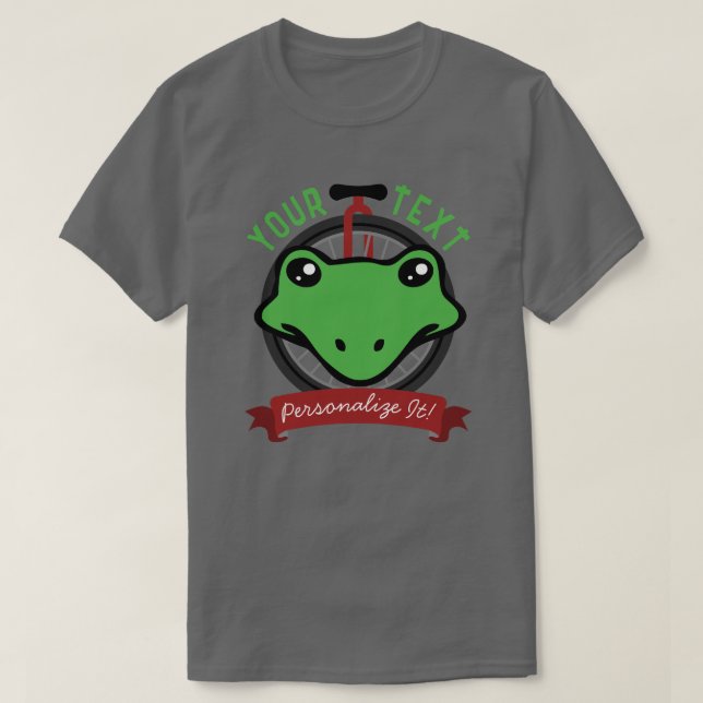 Einrad-Frosch-Grafik T-Shirt (Design vorne)