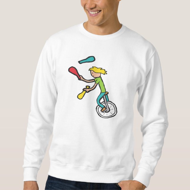 Einrad Jongleur Sweatshirt (Vorderseite)