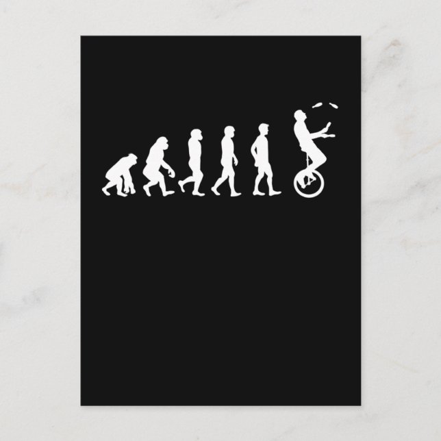 Einrad Juggling Circus Artist Juggler Postkarte (Vorderseite)