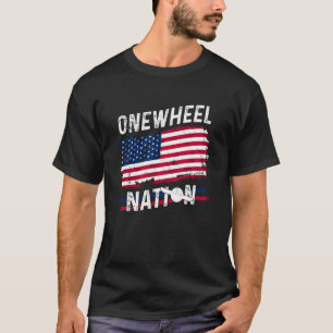 Einrad-Nation Vintag Amerikanischer Flaggenbesitze T-Shirt