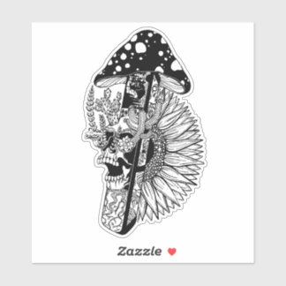 Einrad-Pflanze-Aufkleber Aufkleber