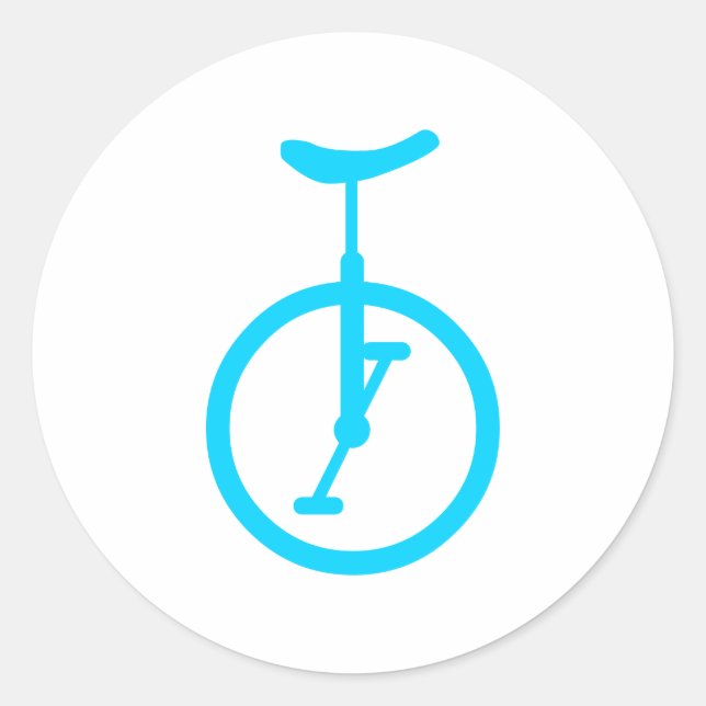 Einrad unicycle runder aufkleber (Vorderseite)