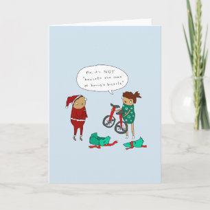 Einrad Weihnachten   Funny Cycling Weihnachtskarte