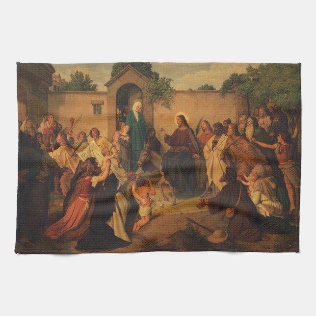 Einreise Jesu Christi nach Jerusalem Geschirrtuch (Horizontal)