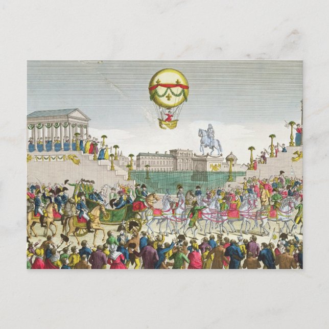 Einreise von Louis XVIII. Mai 1814 nach Paris Postkarte (Vorderseite)