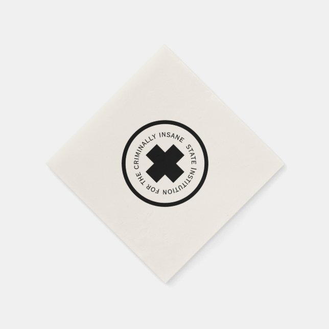 Einrichtung des Staat für kriminell verrückt Serviette (Ecke)