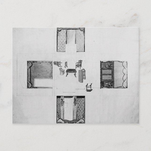 Einrichtungsgegenstände für einen kleinen postkarte (Vorderseite)