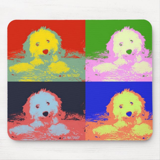 ~ eins buntes Cavachon ~ Mousepad (Vorne)