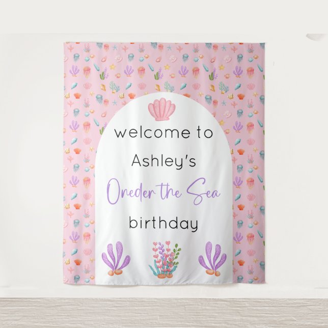 Eins der Hintergrundmusik des Meeres Wandteppich (Vorderseite)