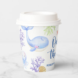 Eins der Meer 1. Geburtstag unter dem Meer Pappbecher