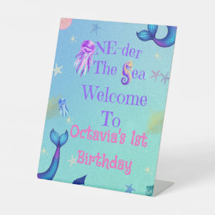 Eins der See Erster Geburtstag Sockelschild