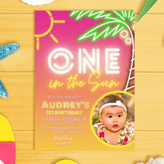 Eins in der Sonne - Einladung zum 1. Geburtstag