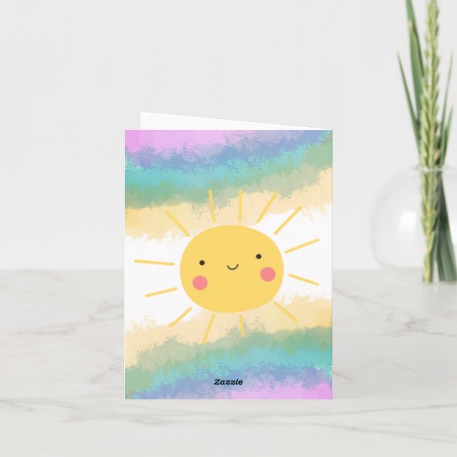 eins in der Sonne Erste Geburtstagskarten (Rückseite)
