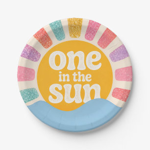 Eins in der Sonne Teller 1. Geburtstag