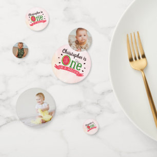 eins in einem Melon 1. Geburtstag Party Foto Konfetti