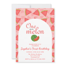 Eins in einem Melon 1. Geburtstag Wassermelone Fot