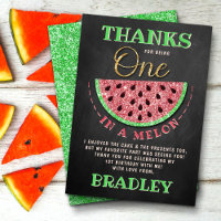 Eins in einem Melon Chalkboard 1. Geburtstag