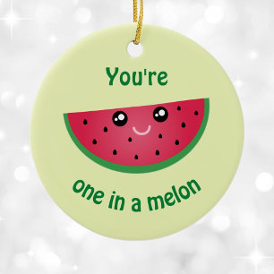 Eins in einem Melon Funny Kawaii Weihnachten Keramikornament