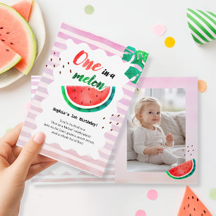 Eins in einem Melon Geburtstag geklappte Einladung