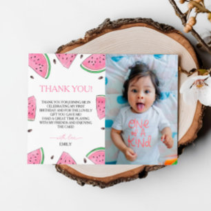 Eins in einem Melon Geburtstag Watermelon Danke Ka Einladung