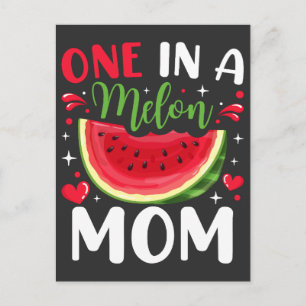 Eins in einem Melon-Mama-B-Day-Party Postkarte