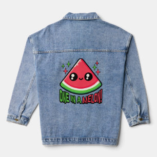Eins in einem Melon! Niedliche Wassermelone Pun Jeansjacke
