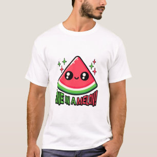 Eins in einem Melon! Niedliche Wassermelone Pun T-Shirt