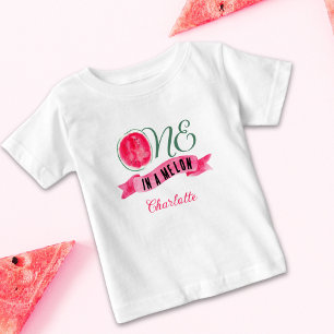 Eins in einer Melone Wassermelone 1. Geburtstag Baby T-shirt