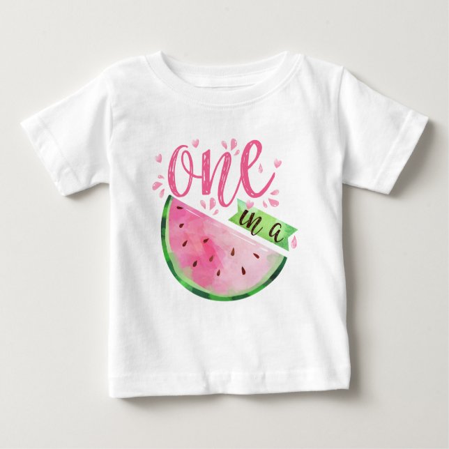 Eins in Melon T - Shirt - Geburtstag T - Shirt (Vorderseite)