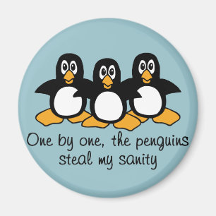 Eins nach dem anderen das Penguins-lustige Magnet