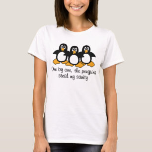 Eins nach dem anderen der Penguins-lustige T-Shirt