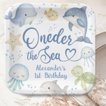 EINS unter dem Meer Junge 1. Geburtstag Süßer Ozea