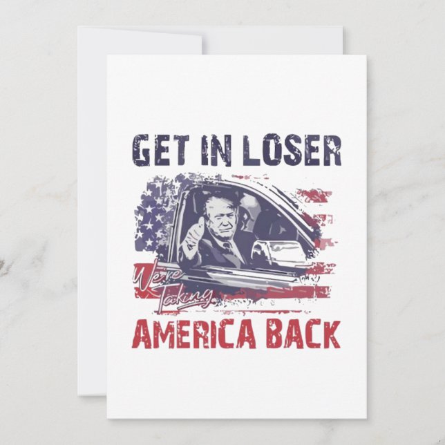 Eins: Wir nehmen Amerika zurück Trump Einladung (Vorderseite)